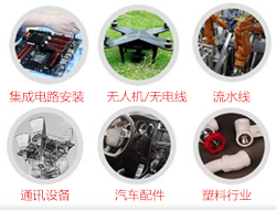 適合多種行業(yè)：汽車(chē)，塑膠，電器，數(shù)碼，手機(jī)，模具，通訊設(shè)備，集成電路安裝